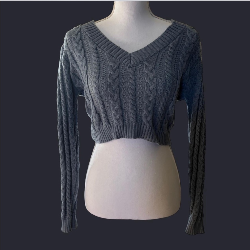 Love Tree Charcoal Knit Sweater